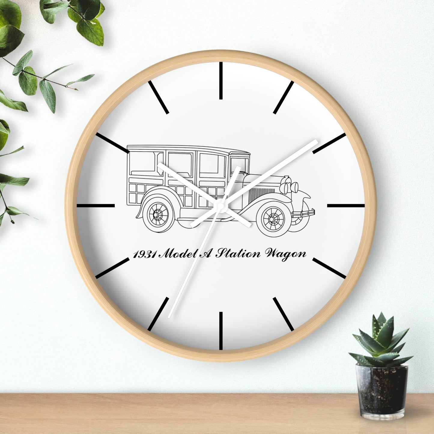 1931 Station Wagon Wall Clock