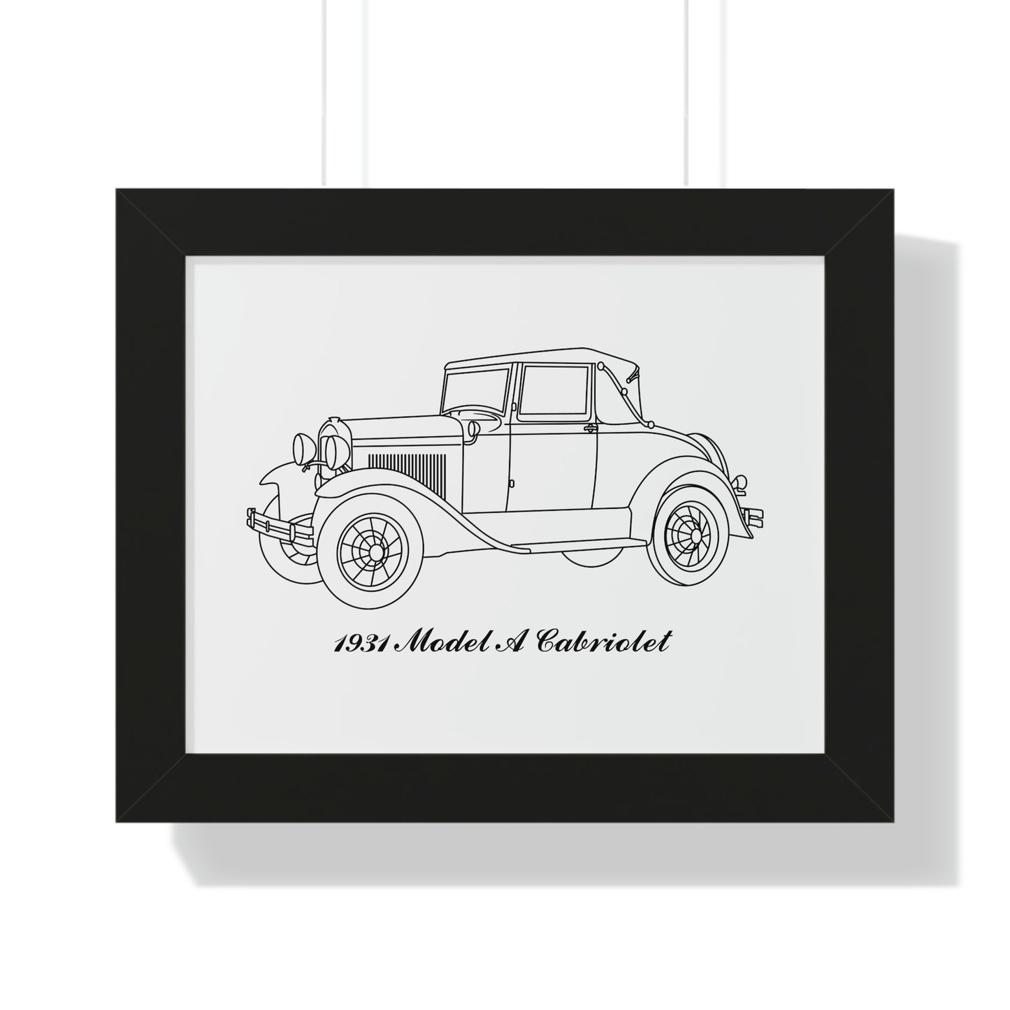 1931 Cabriolet Framed Drawing