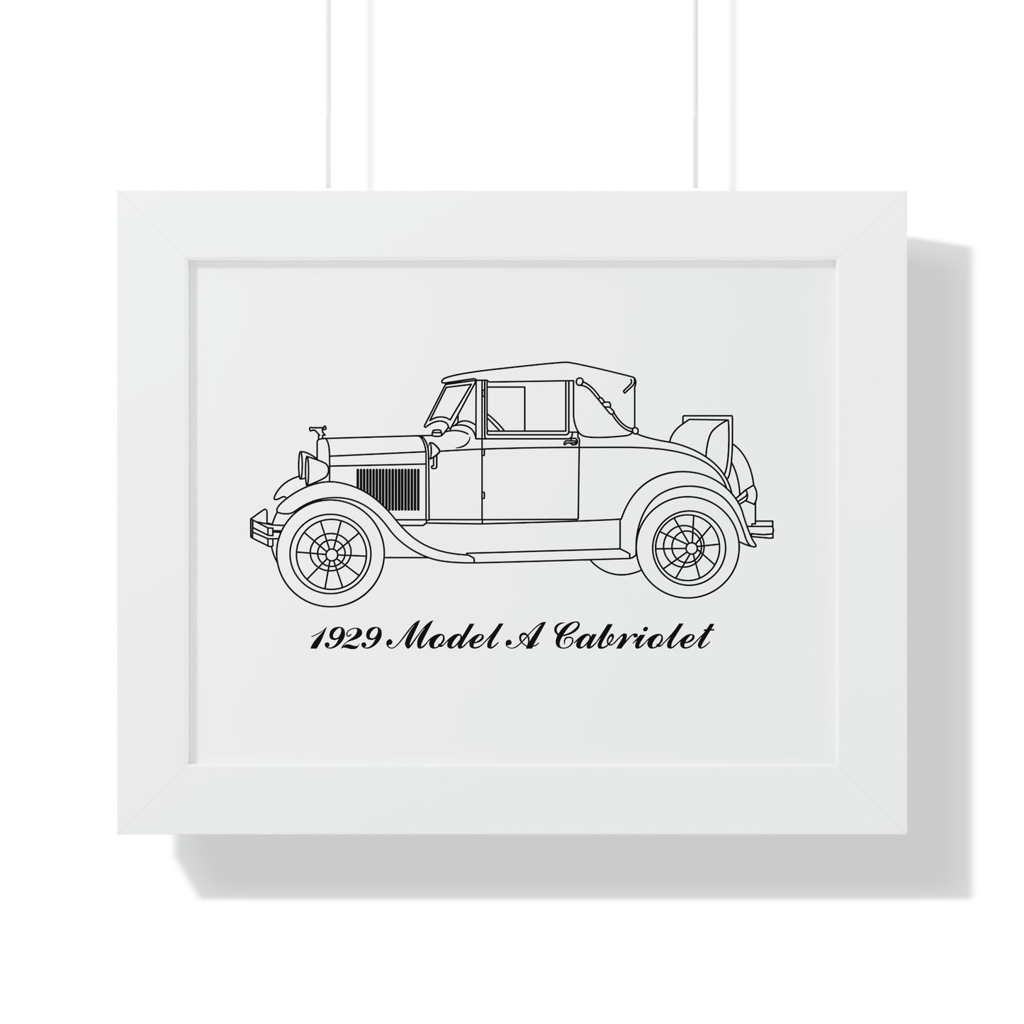 1929 Cabriolet Framed Drawing