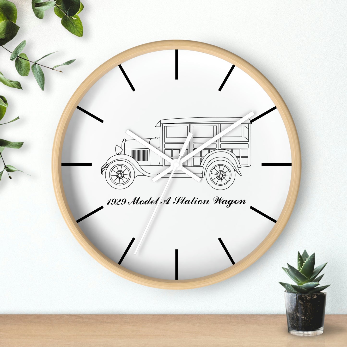 1929 Station Wagon Wall Clock
