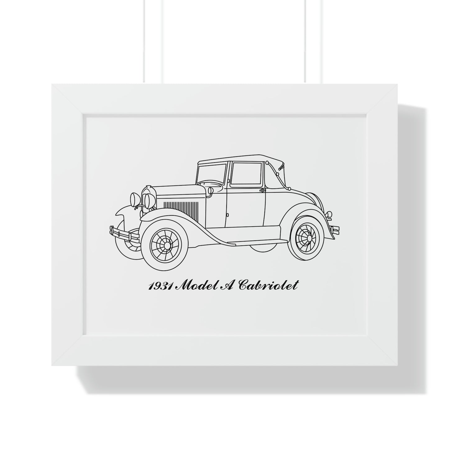 1931 Cabriolet Framed Drawing