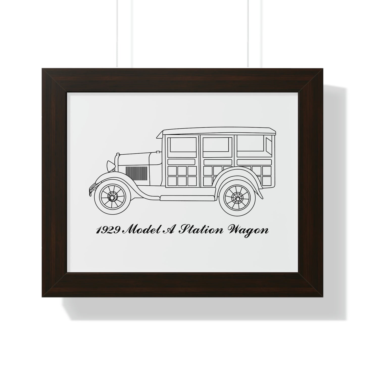 1929 Station Wagon Framed Drawing
