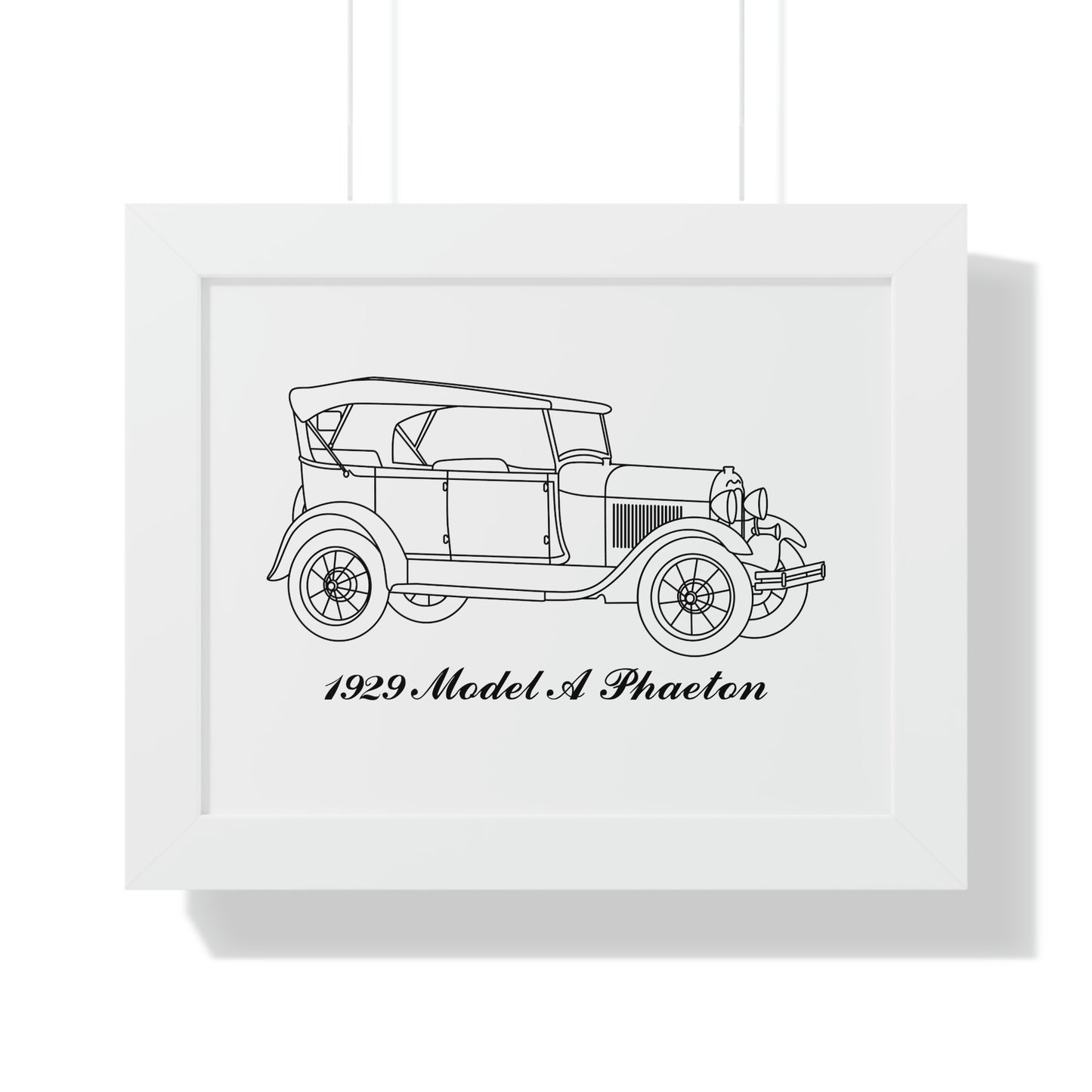1929 Phaeton Framed Drawing