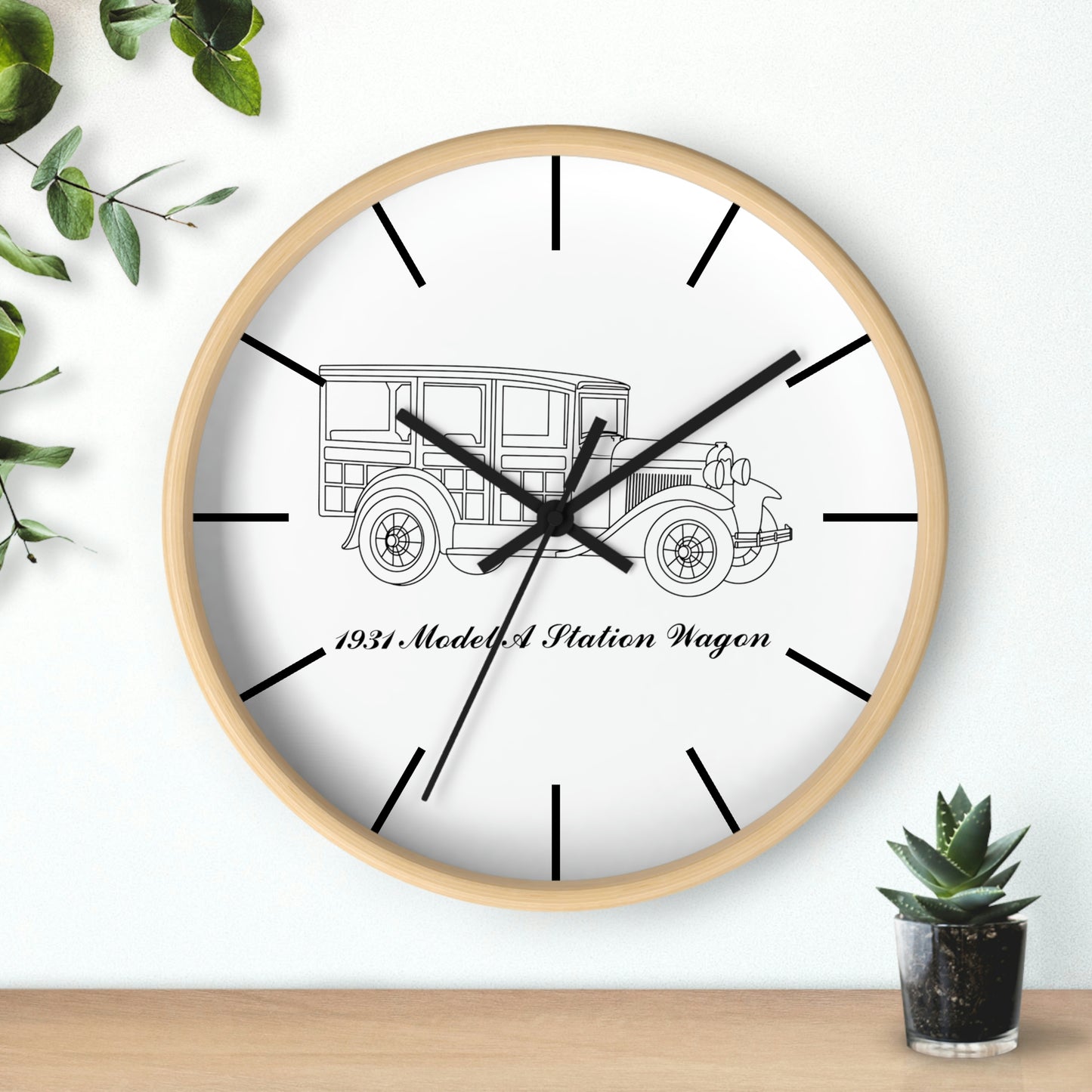 1931 Station Wagon Wall Clock