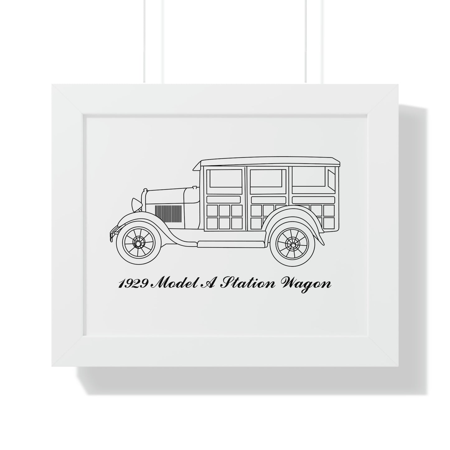 1929 Station Wagon Framed Drawing