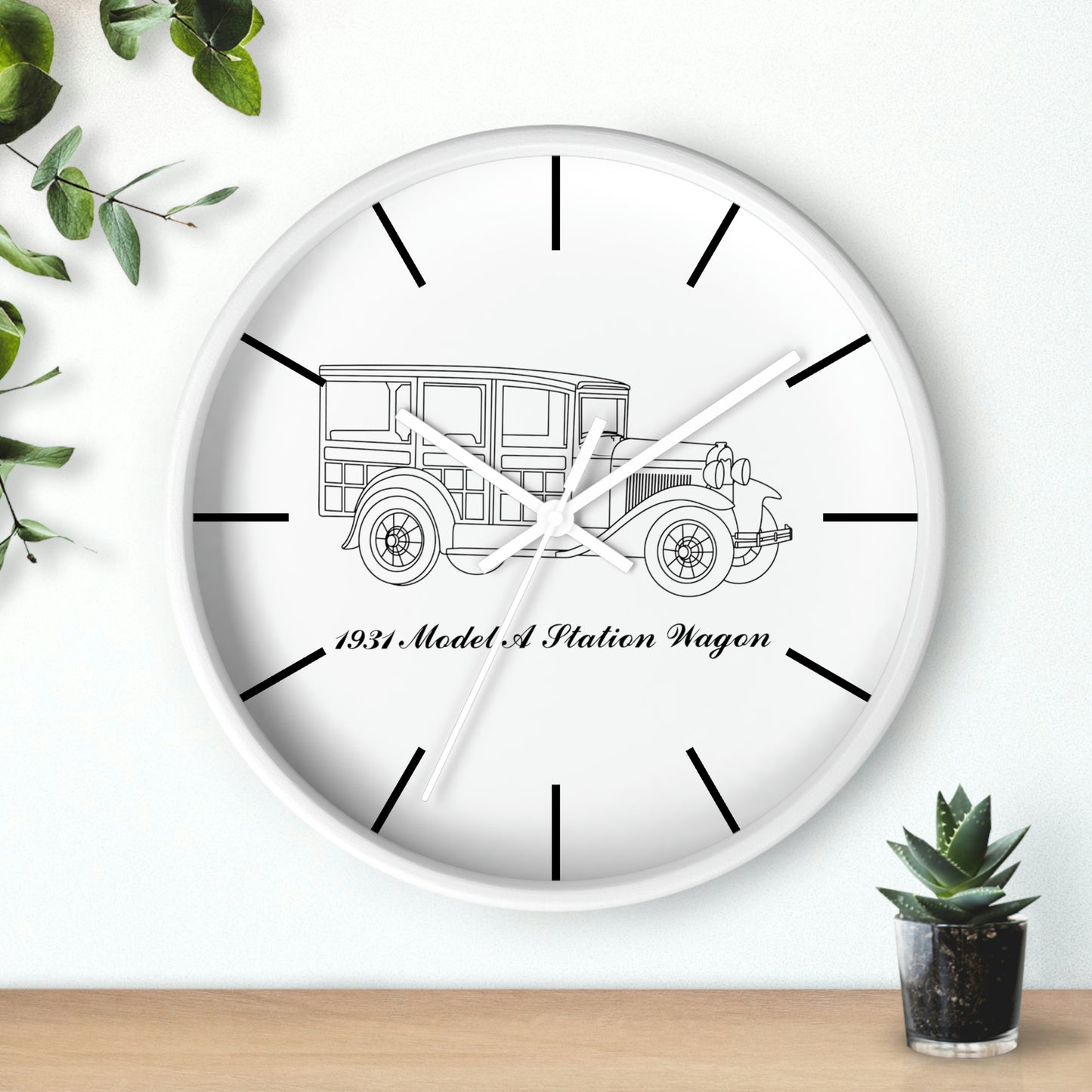 1931 Station Wagon Wall Clock