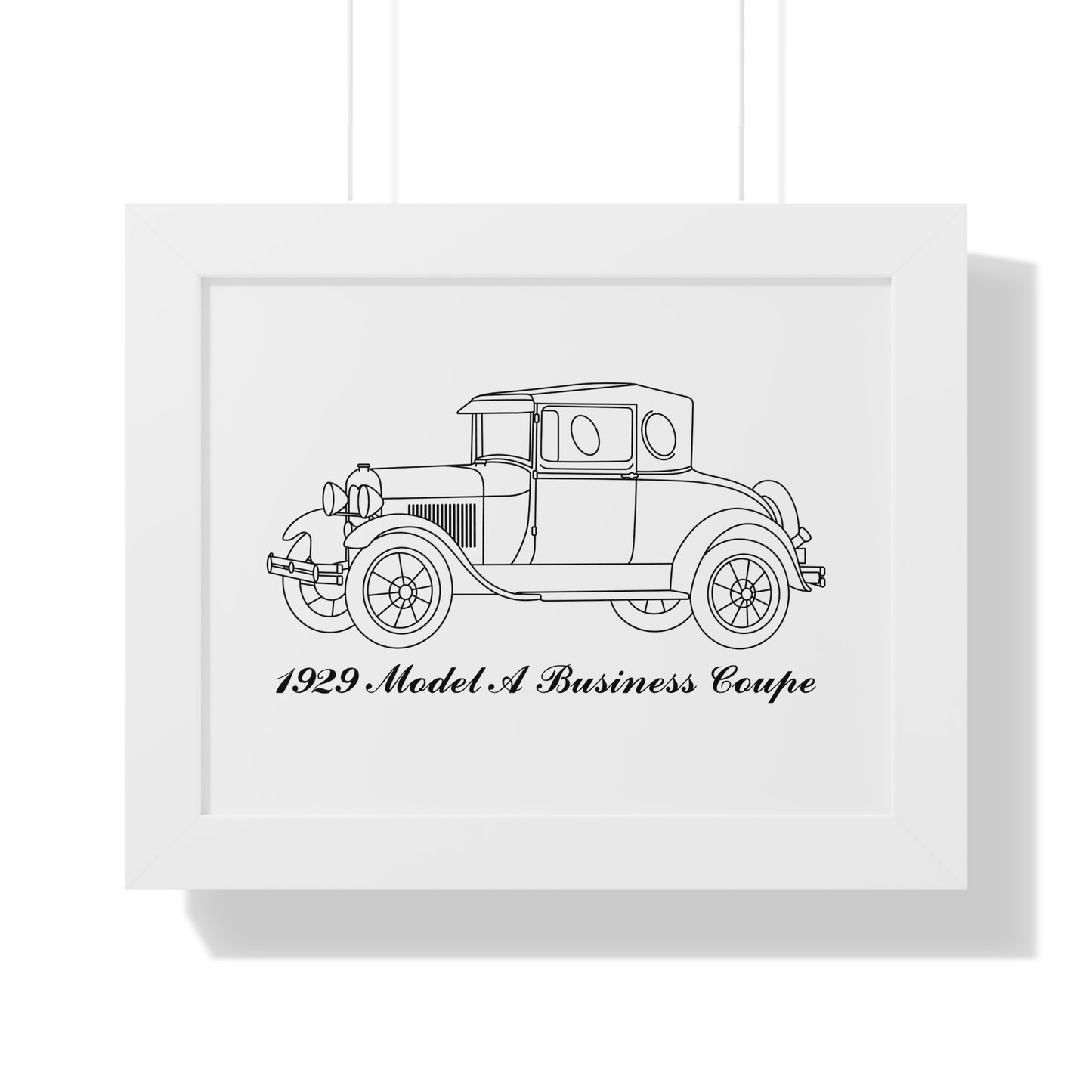1929 Business Coupe Framed Drawing