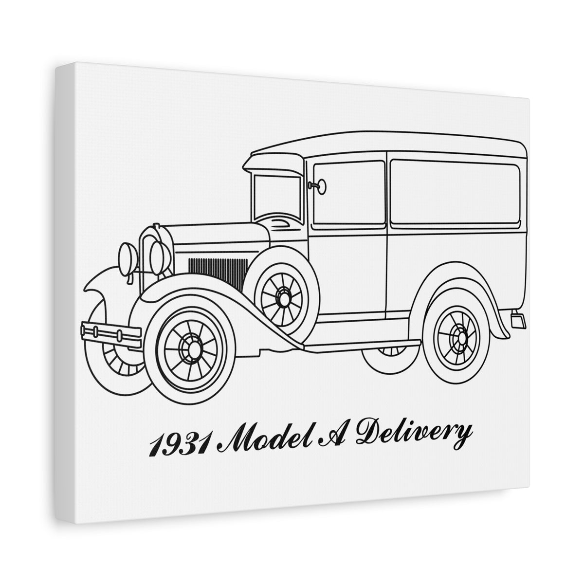 1931 Delivery White Canvas Wall Art