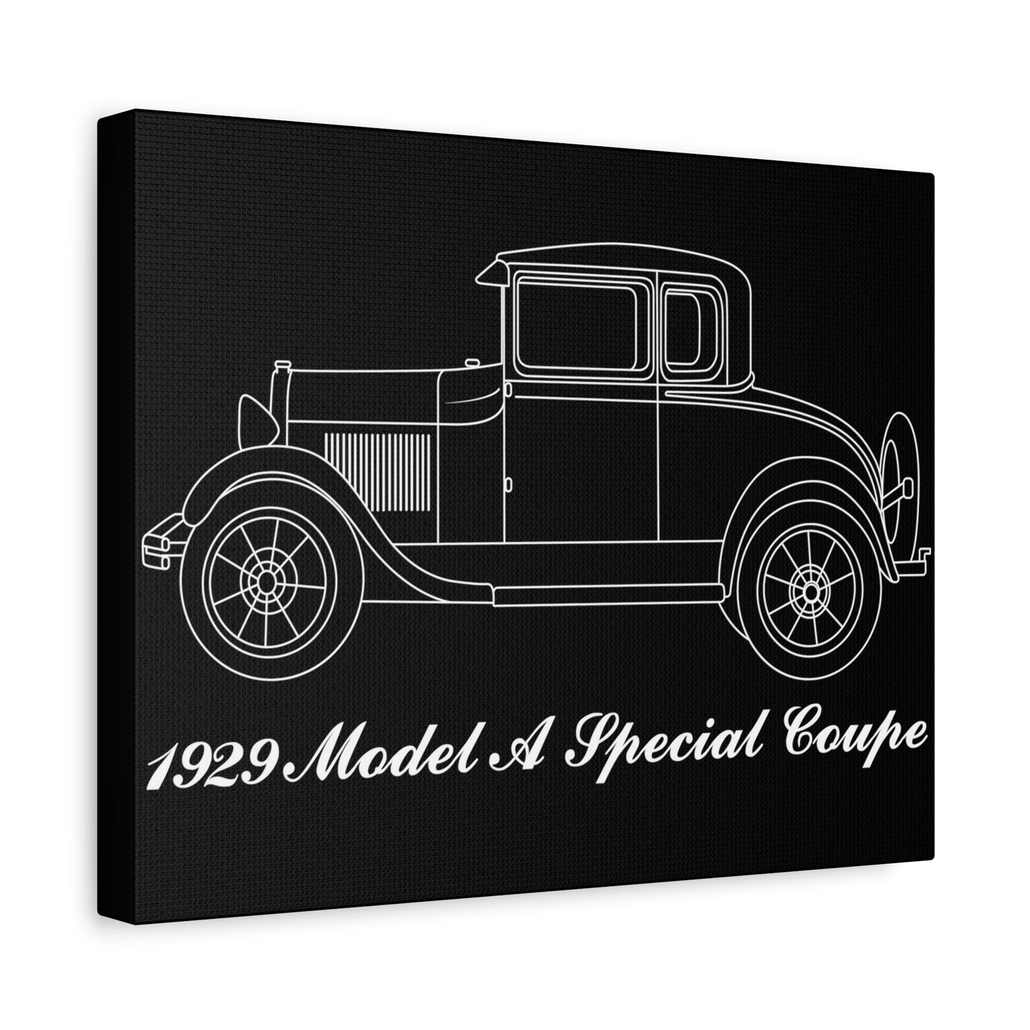 1929 Special Coupe Black Canvas Wall Art