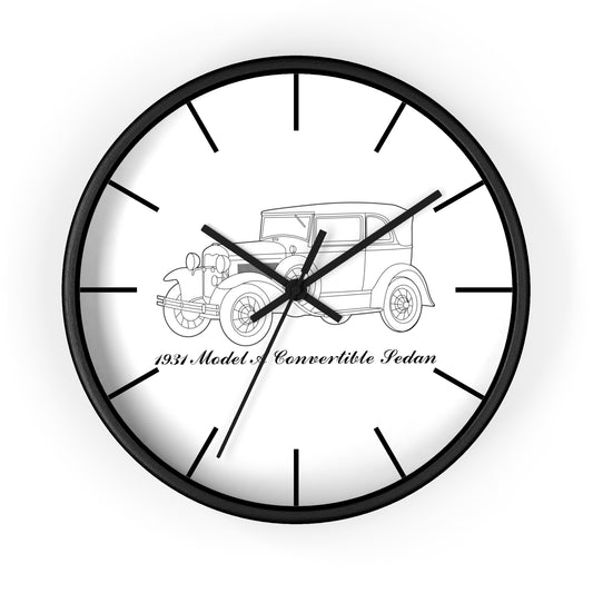 1931 Convertible Sedan Wall Clock