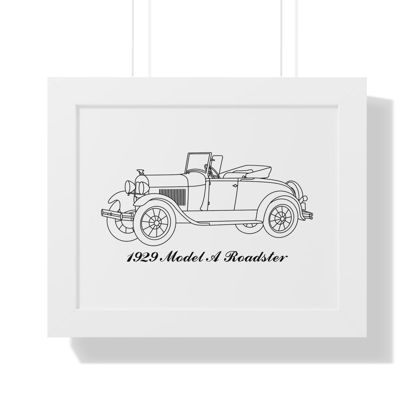 1929 Roadster Framed Drawing