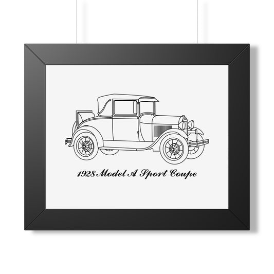 1928 Sport Coupe Framed Drawing