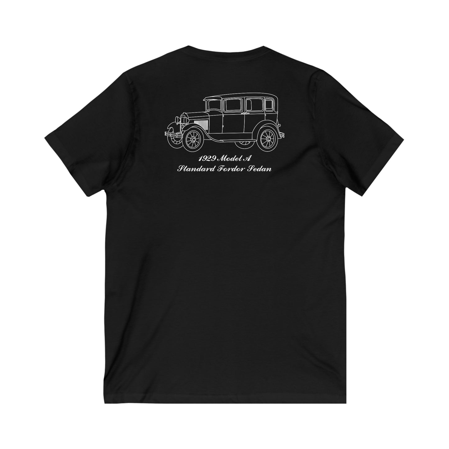 1929 Standard Fordor Sedan (3-Window) Women's V-Neck Shirt