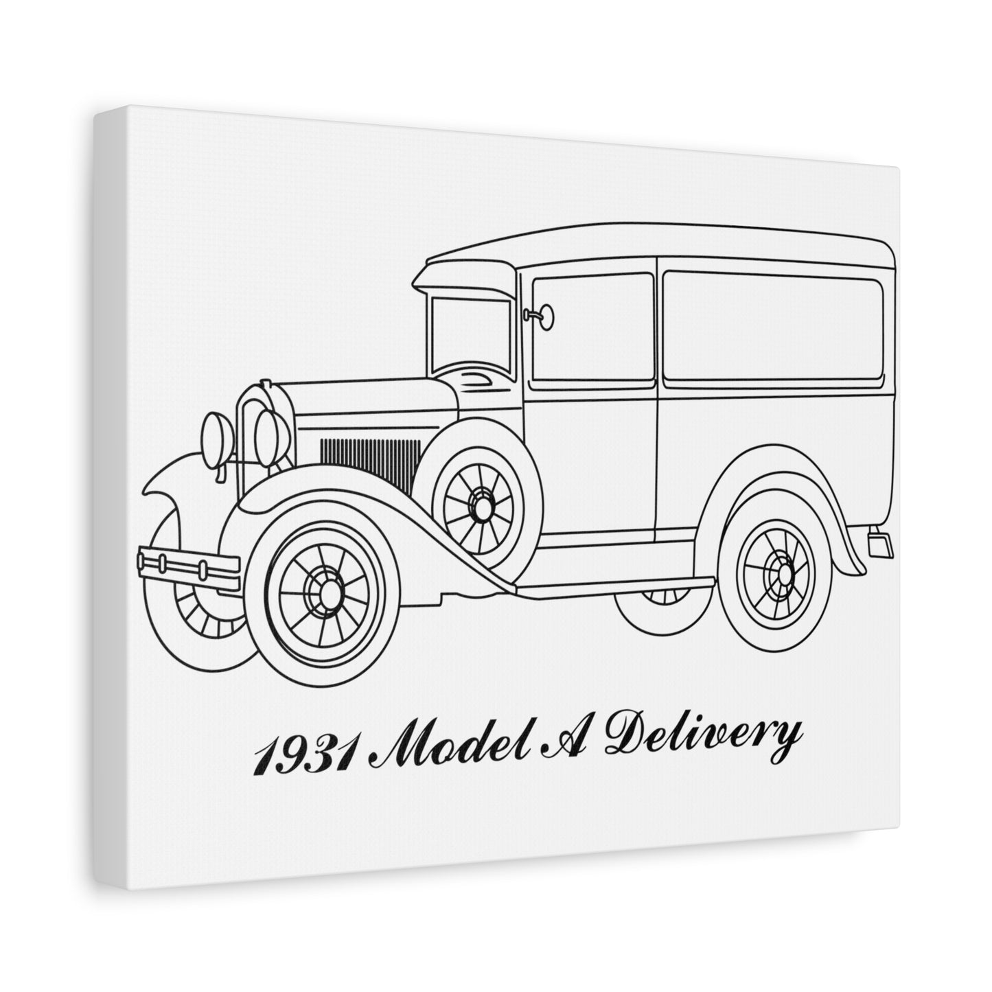 1931 Delivery White Canvas Wall Art