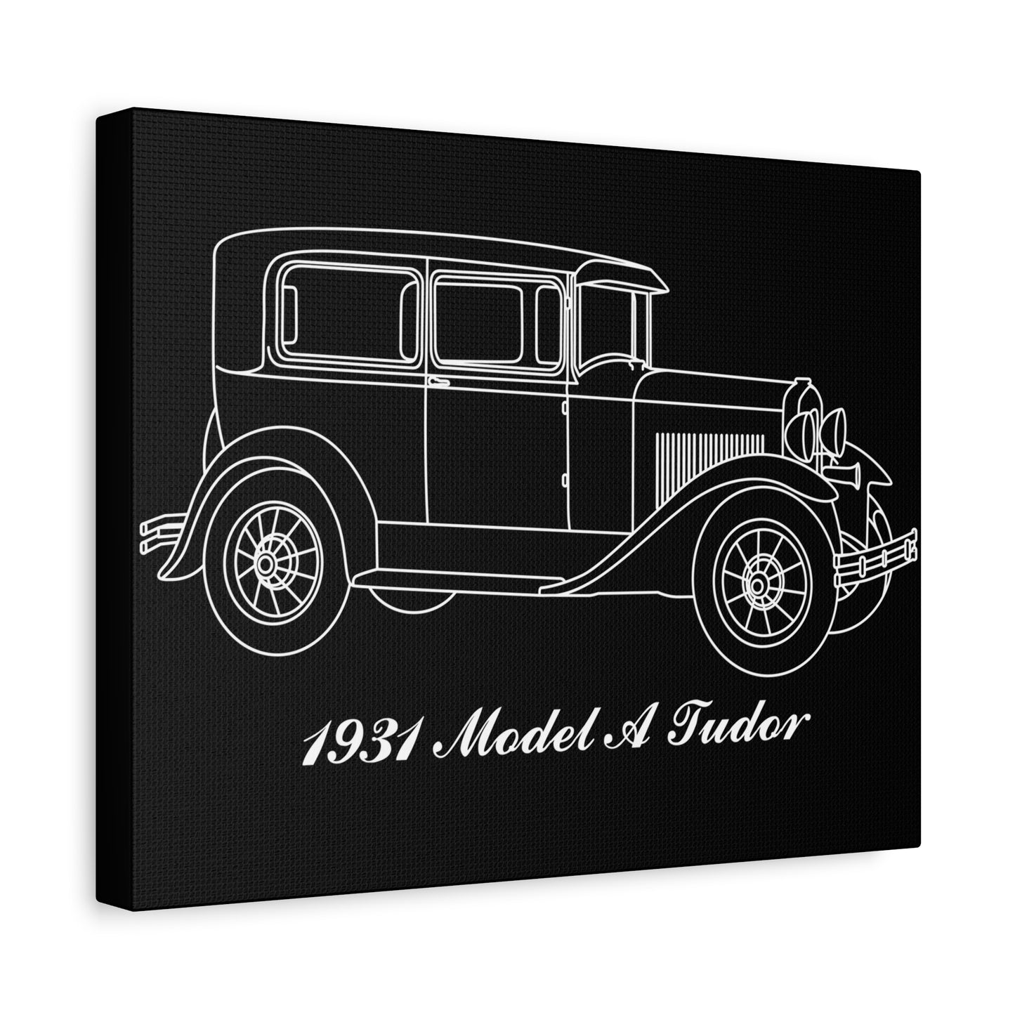 1931 Tudor Black Canvas Wall Art