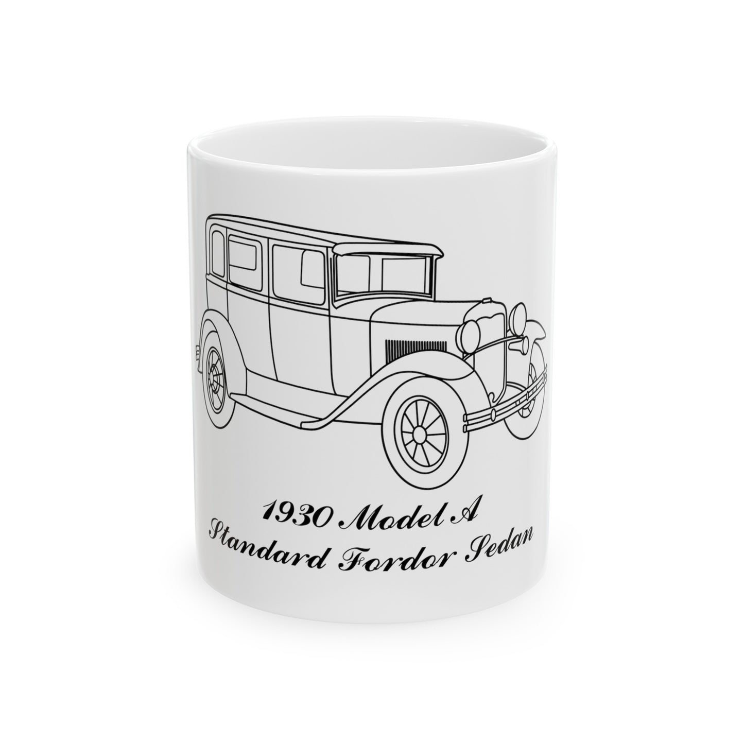 1930 Standard Fordor Sedan White Mug