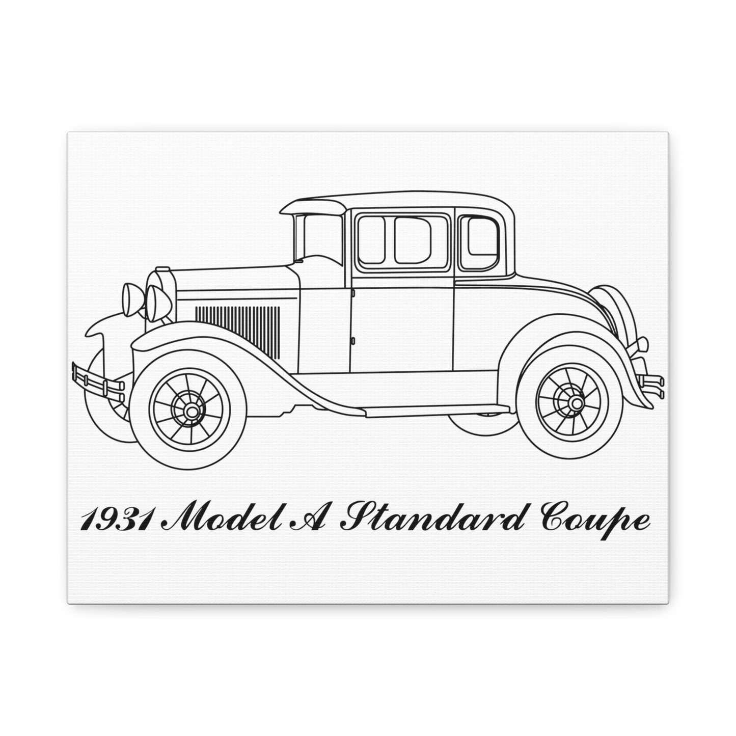 1931 Standard Coupe White Canvas Wall Art