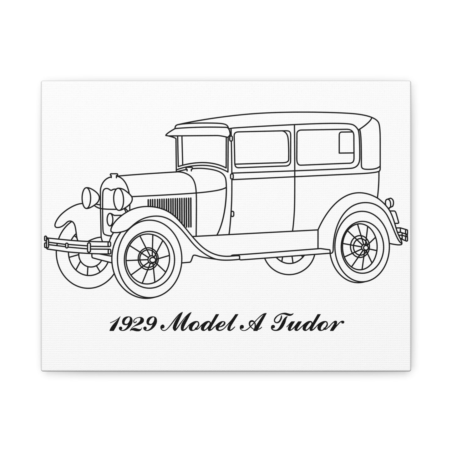 1929 Tudor White Canvas Wall Art