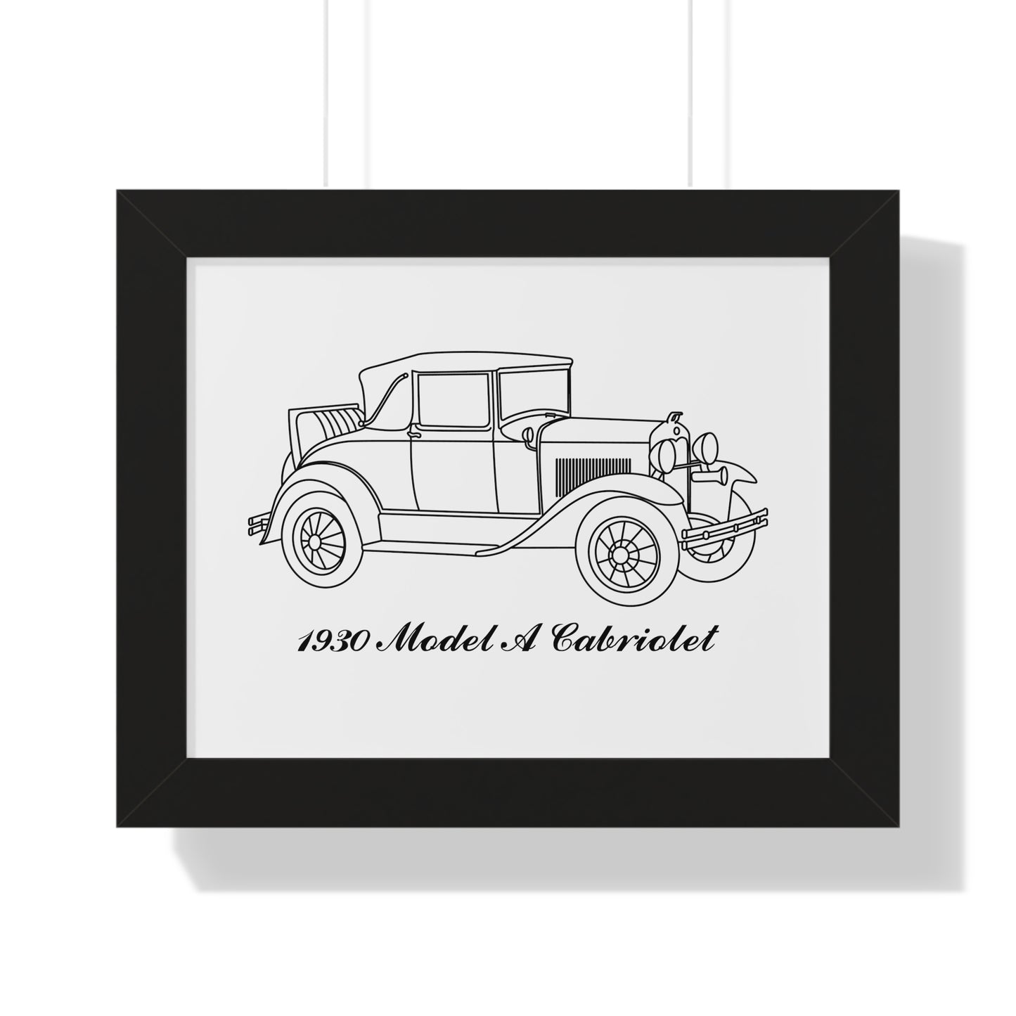 1930 Cabriolet Framed Drawing