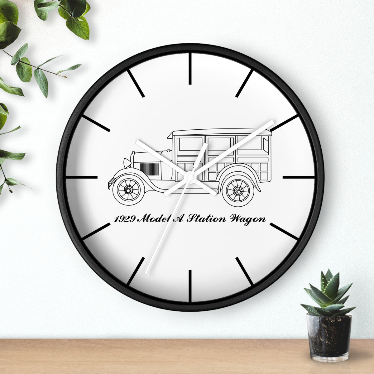 1929 Station Wagon Wall Clock