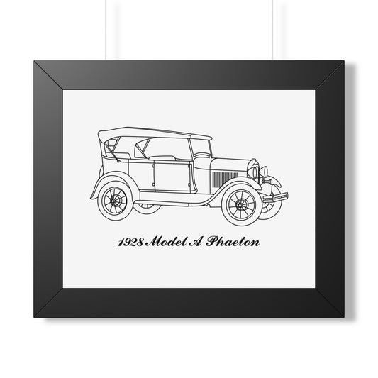1928 Phaeton Framed Drawing