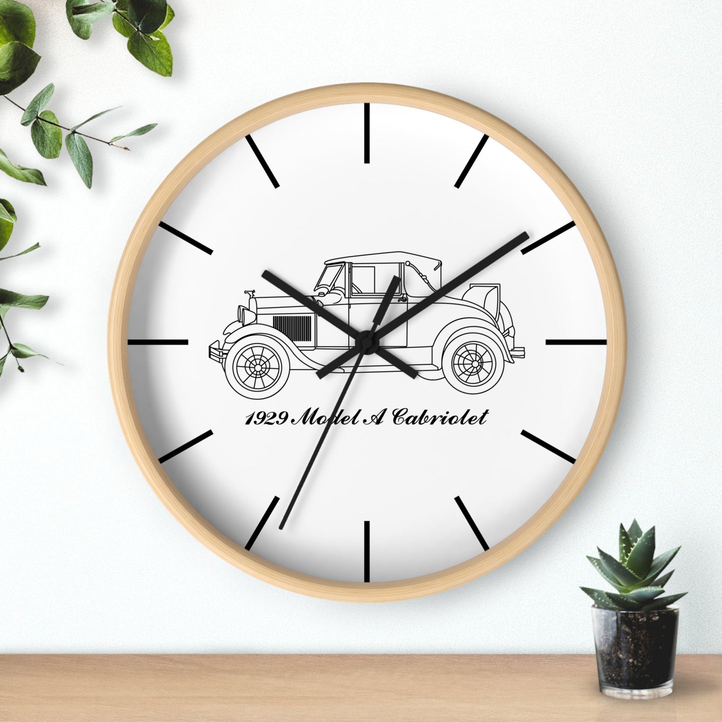 1929 Cabriolet Wall Clock