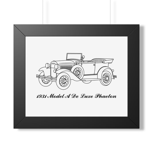 1931 De Luxe Phaeton Framed Drawing