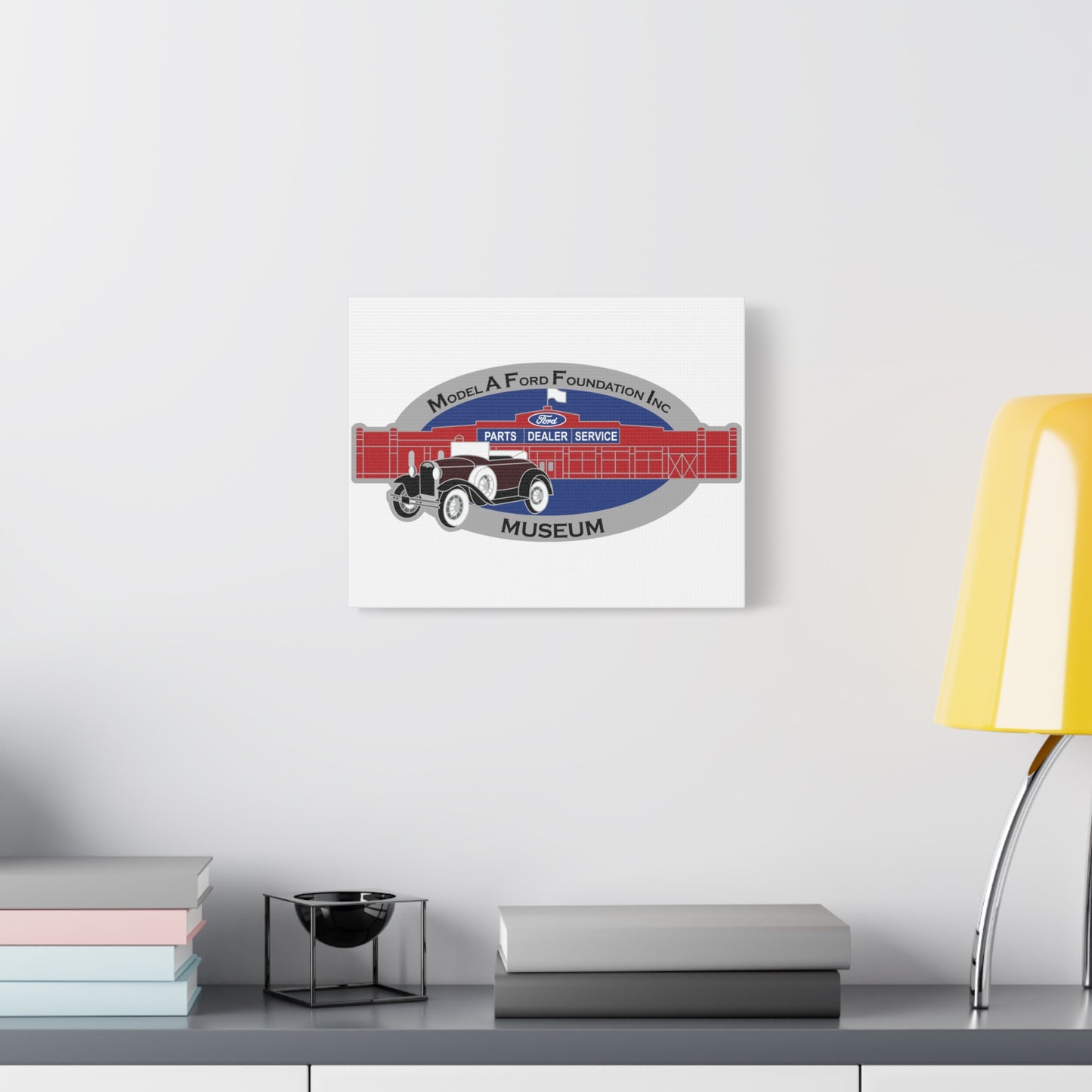 Model A Museum White Canvas Wall Art