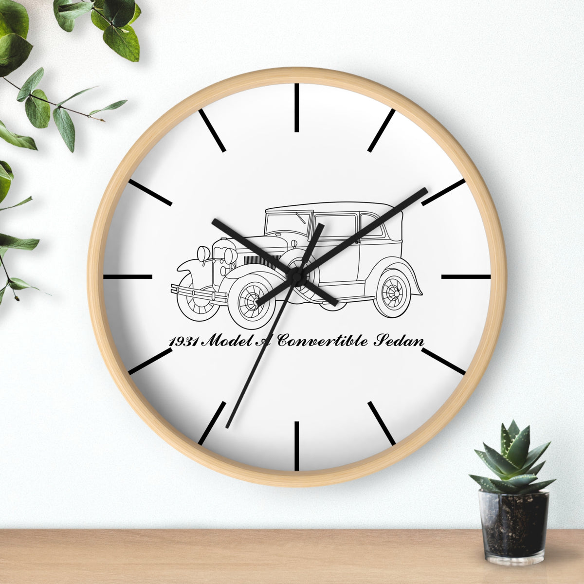 1931 Convertible Sedan Wall Clock