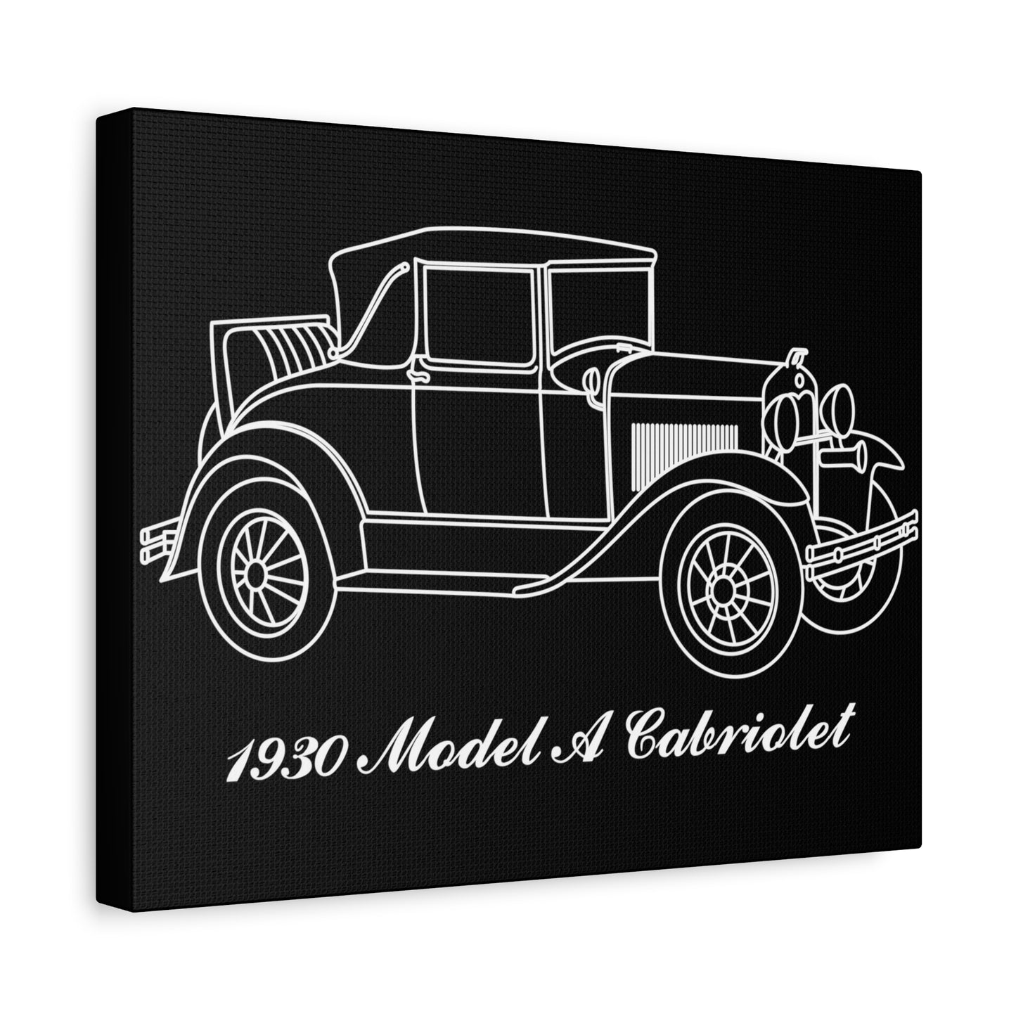 1930 Cabriolet Black Canvas Wall Art