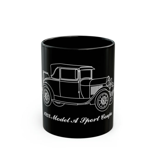 1928 Sport Coupe Black Mug