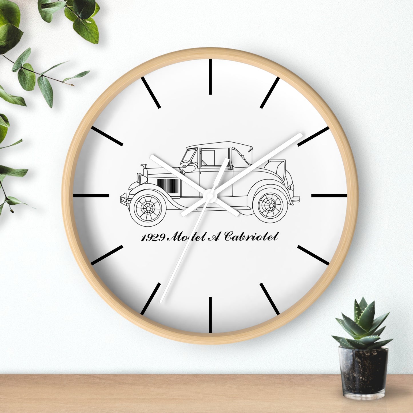 1929 Cabriolet Wall Clock