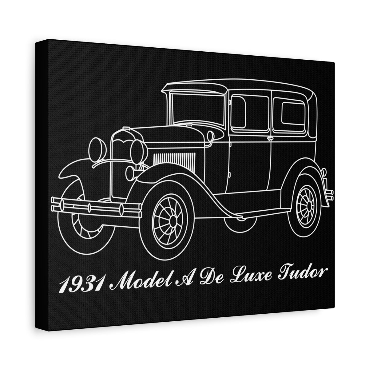 1931 De Luxe Tudor Black Canvas Wall Art