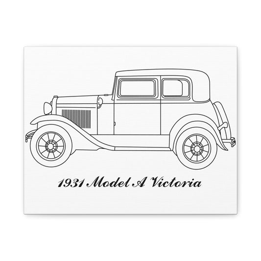 1931 Victoria White Canvas Wall Art