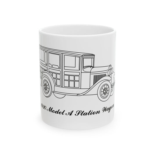 1930 Station Wagon White Mug