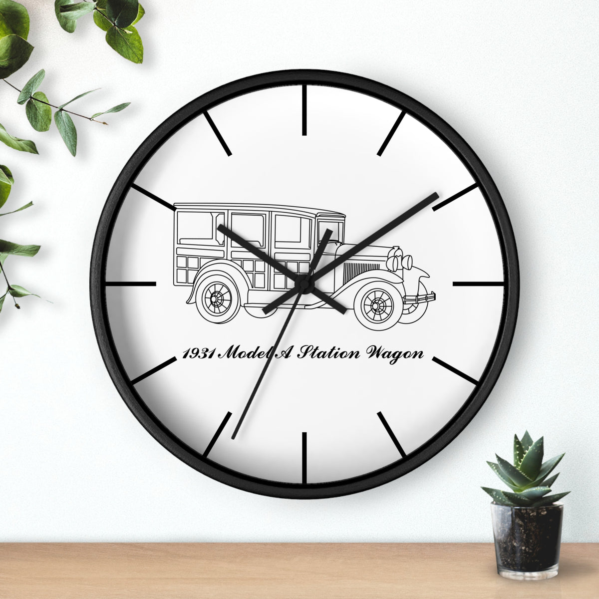 1931 Station Wagon Wall Clock