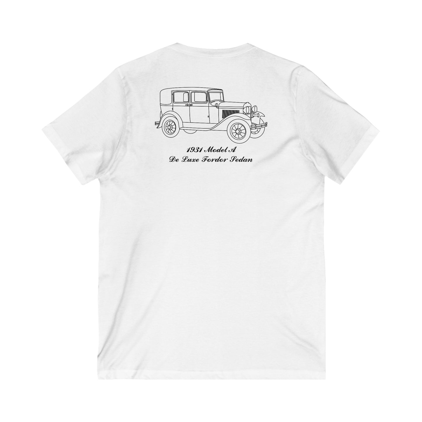 1931 De Luxe Fordor Sedan Women's V-Neck Shirt