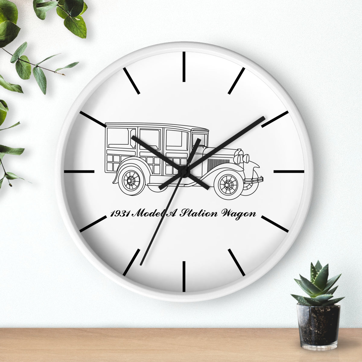 1931 Station Wagon Wall Clock
