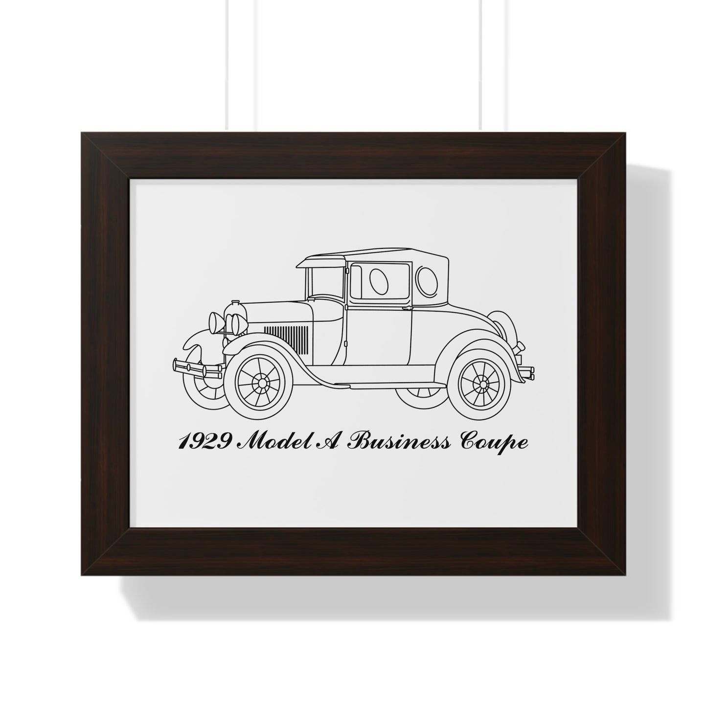 1929 Business Coupe Framed Drawing