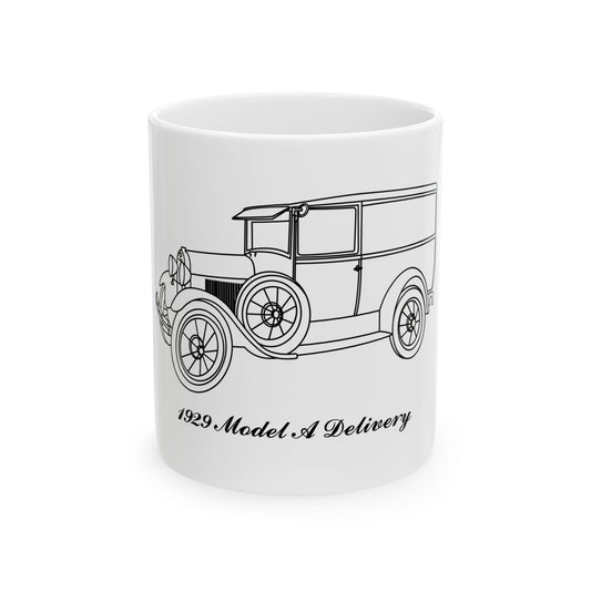 1929 Delivery White Mug