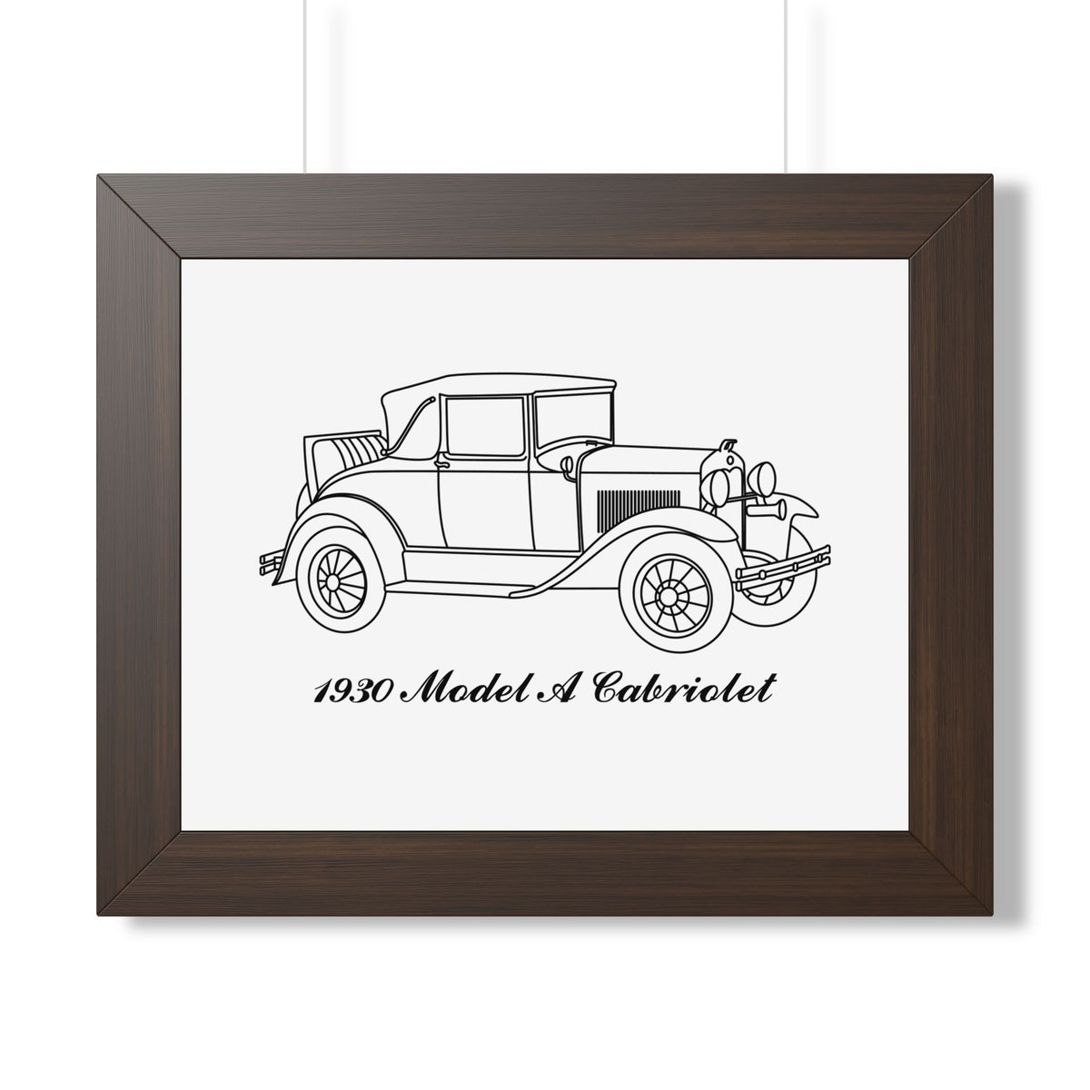 1930 Cabriolet Framed Drawing