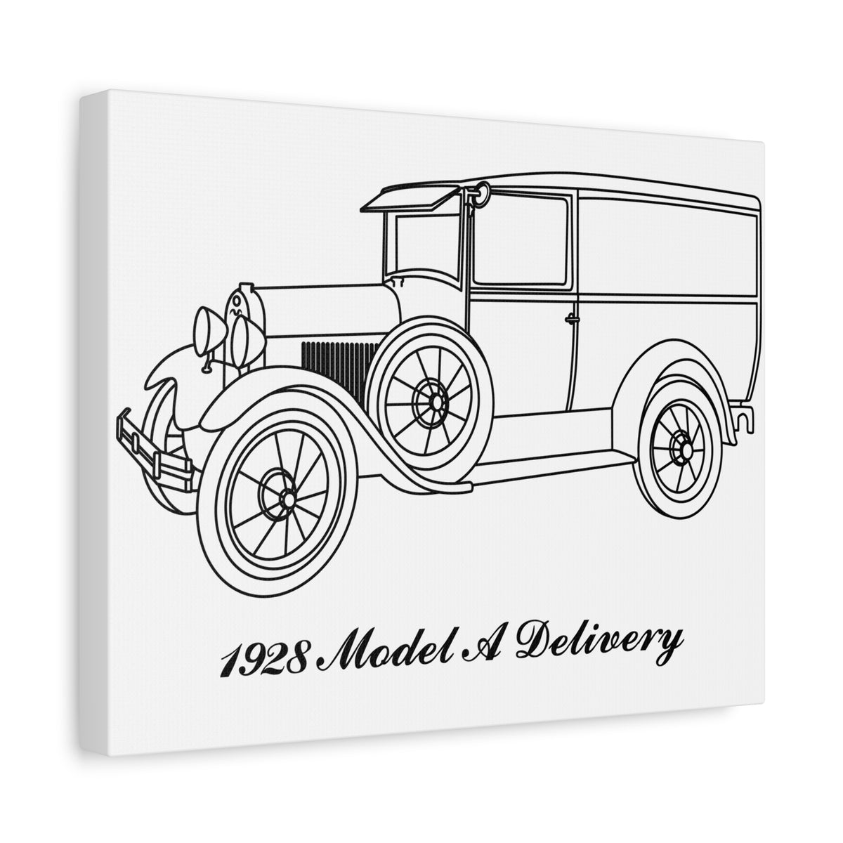 1928 Delivery White Canvas Wall Art