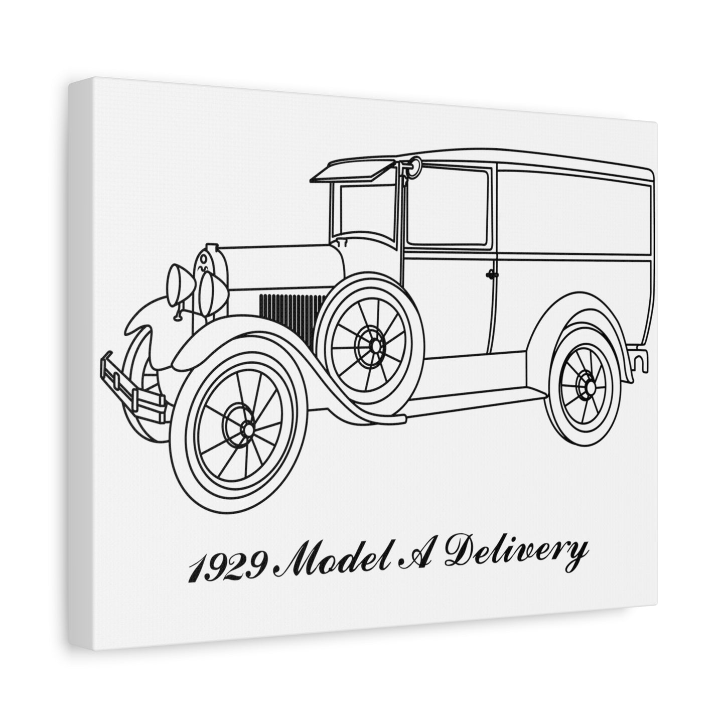 1929 Delivery White Canvas Wall Art