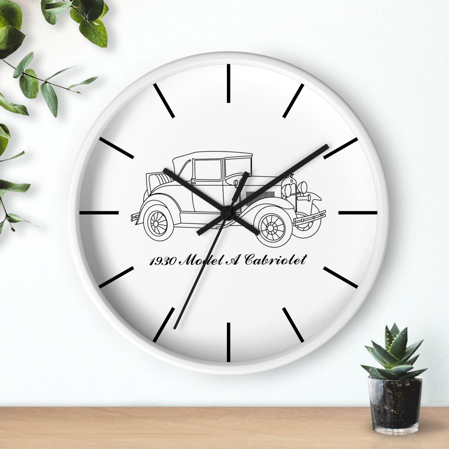 1930 Cabriolet Wall Clock