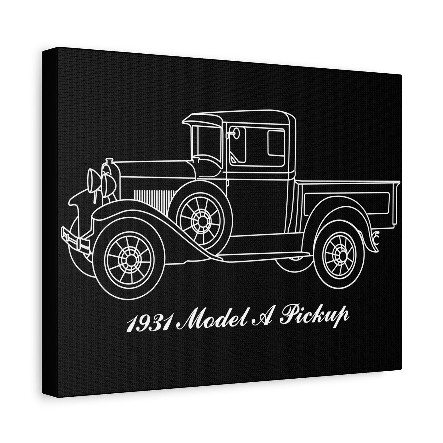 1931 Pickup Black Canvas Wall Art