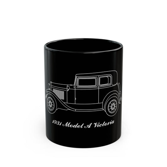 1931 Victoria Black Mug