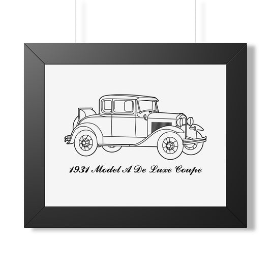 1931 De Luxe Coupe Framed Drawing