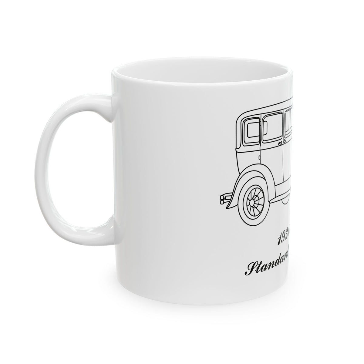 1931 Standard Fordor Sedan White Mug