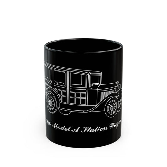 1930 Station Wagon Black Mug