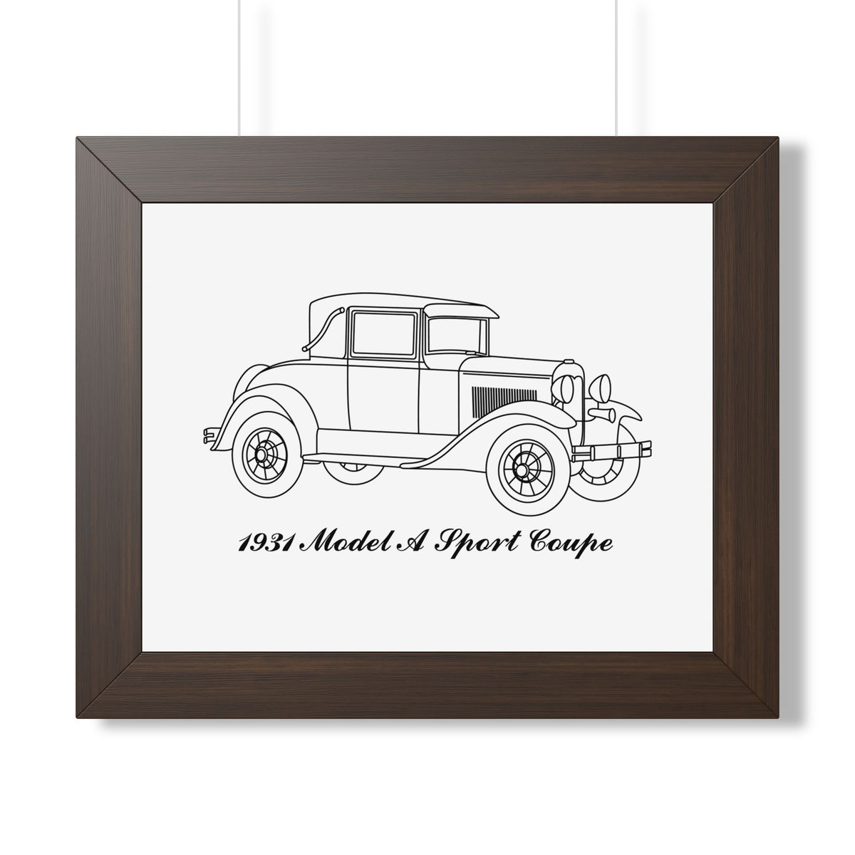 1931 Sport Coupe Framed Drawing
